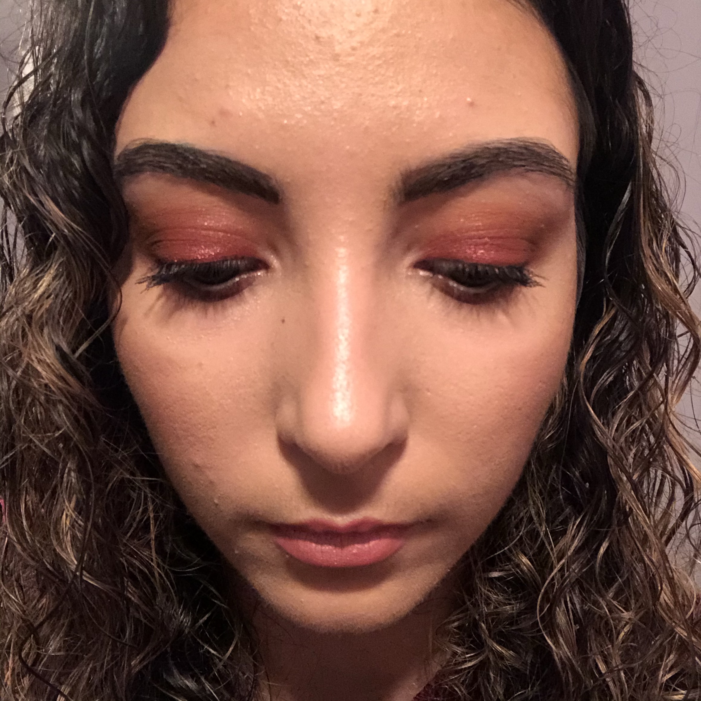 Photo of red eye makeup look using Storybook Cosmetics Fairy Tales Red Riding Hood Palette